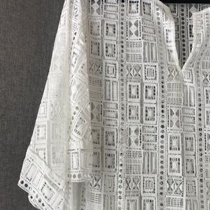 BCBG white see through dress